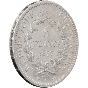 Срібна монета 5 франків 1849,1873,1877 Франція