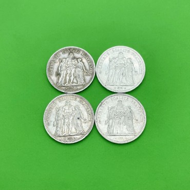 Срібна монета 5 франків 1849,1873,1877 Франція