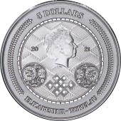 Серебряная монета 1oz Хронос 5 долларов 2021 Токелау