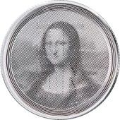 Срібна монета 1oz Піктограма: Мона Ліза 5 доларів 2021 Токелау (Prooflike)