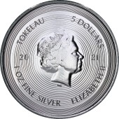 Серебряная монета 1oz Пиктограмма: Мона Лиза 5 долларов 2021 Токелау (Prooflike)
