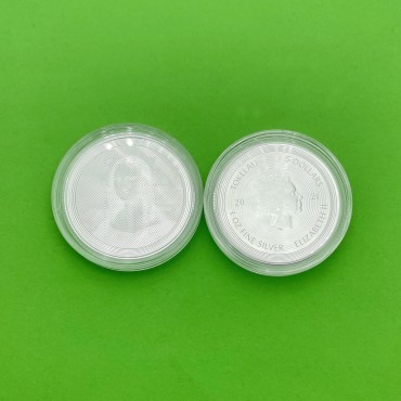 Серебряная монета 1oz Пиктограмма: Мона Лиза 5 долларов 2021 Токелау (Prooflike)