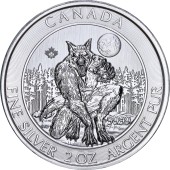 Срібна монета 2oz Перевертень "Істоти Півночі" 10 доларів 2021 Канада