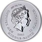 Серебряная монета 1oz Властелин Колец: Боромир 1 доллар 2021 Новая Зеландия