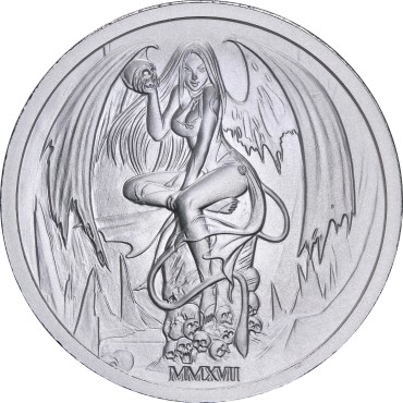 Серебряный раунд 2oz Искушение Суккуба 2017 США