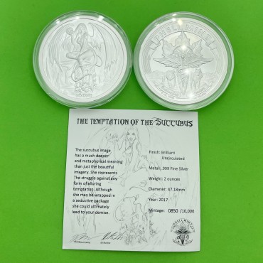 Срібний раунд 2oz Спокуса Сукуба 2017 США