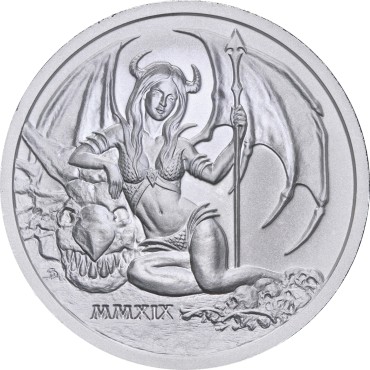 Серебряный раунд 2oz Искушение Суккуба 2019 США