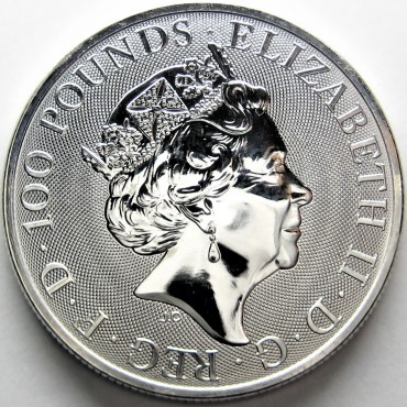 Платинова монета 1oz Королівський Герб 100 англійських фунтів 2022 Великобританія