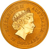 Золота монета 1/4oz Рік Собаки 25 доларів 2006 Австралія