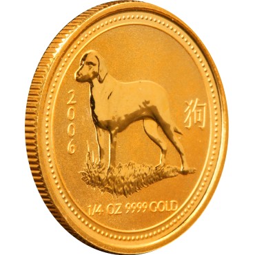 Золота монета 1/4oz Рік Собаки 25 доларів 2006 Австралія