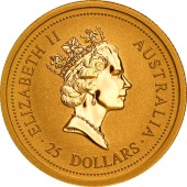 Золотая монета 1/4oz Год Мыши (Крысы) 25 долларов 1996 Австралия
