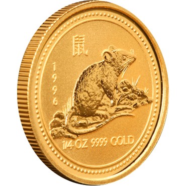 Золотая монета 1/4oz Год Мыши (Крысы) 25 долларов 1996 Австралия