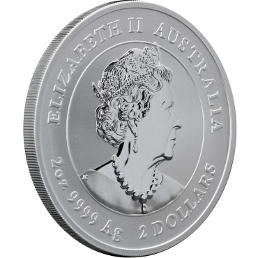 Серебряная монета 2oz Год Тигра 2 доллара 2022 Австралия