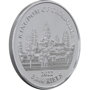 Срібна монета 1oz Загублені Тигри 3000 рієлів 2022 Камбоджа