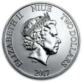 Серебряная монета 1oz Пароходик Вилли Дисней 2 доллара 2017 Ниуэ