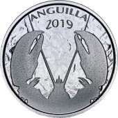 Срібна монета 1oz Ангілья 2 долара 2019 Східні Кариби