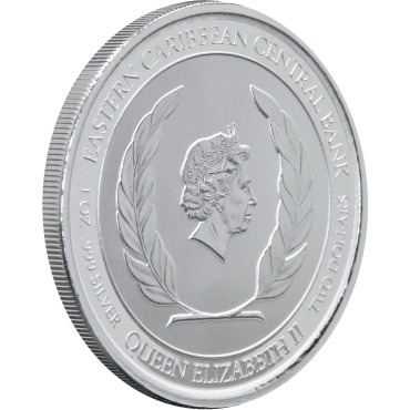 Срібна монета 1oz Ангілья 2 долара 2019 Східні Кариби