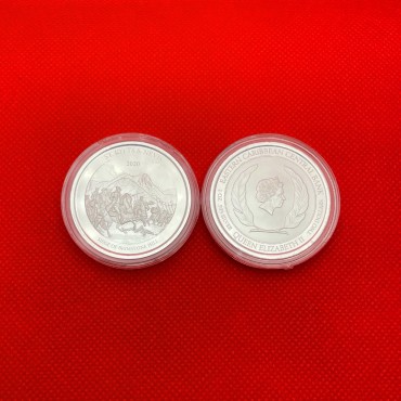 Срібна монета 1oz Сент-Кітс і Невіс 2 долари 2020 Східні Кариби