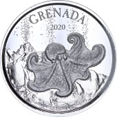 Серебряная монета 1oz Гренада 2 доллара 2020 Восточные Карибы