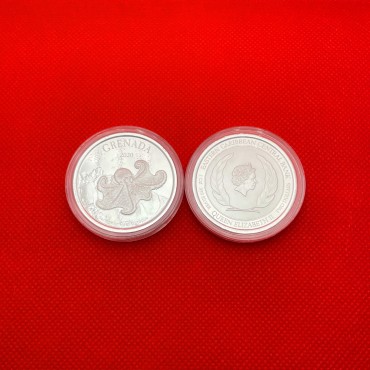 Серебряная монета 1oz Гренада 2 доллара 2020 Восточные Карибы