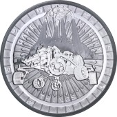 Серебряная монета 1oz Марсоход 2 доллара 2021 Ниуэ