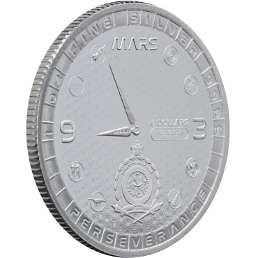 Срібна монета 1oz Марсохід 2 долара 2021 Ніуе