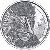 Срібна монета 1oz Мандрил 500 франків КФА 2020 Камерун
