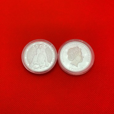 Срібна монета 1oz Мандрил 500 франків КФА 2020 Камерун