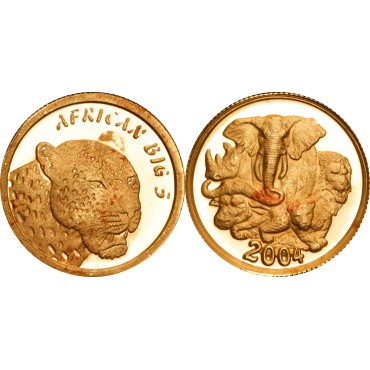 Набор золотых монет 1/10oz (5шт.) "Большая Африканская Пятёрка" 2004 Южная Африка