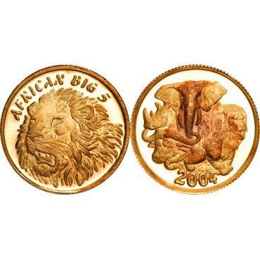 Набор золотых монет 1/10oz (5шт.) "Большая Африканская Пятёрка" 2004 Южная Африка
