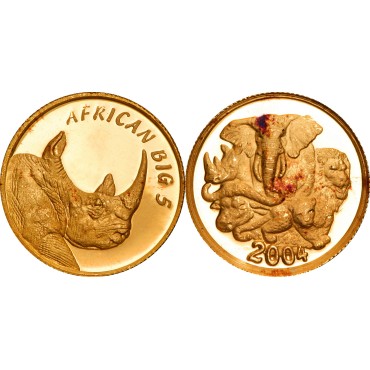 Набор золотых монет 1/10oz (5шт.) "Большая Африканская Пятёрка" 2004 Южная Африка