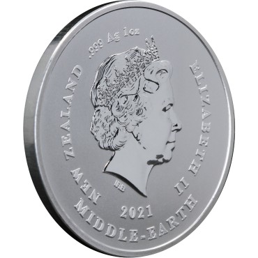 Серебряная монета 1oz Властелин Колец: Гендальф 1 доллар 2021 Новая Зеландия
