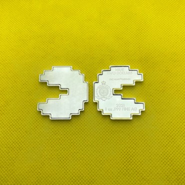 Срібна монета 1oz PAC-MAN 2 долара 2021 Ніуе