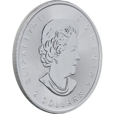 Серебряная монета 3/4oz Воющие Волки 2 доллара 2016 Канада