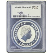 Серебряная монета 1oz Клинохвостый Орел 1 доллар 2014 Австралия (PCGS MS69 John M.Mercanti)