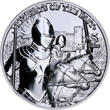 Серебряный раунд 1oz Мальтийские Рыцари  5 Евро 2021 Мальта