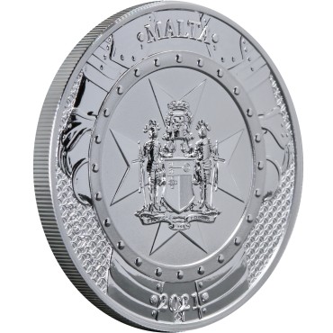 Серебряный раунд 1oz Мальтийские Рыцари  5 Евро 2021 Мальта