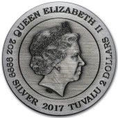 Срібна монета 2oz Скандинавські Богині: Хель 2 долара 2017 Тувалу