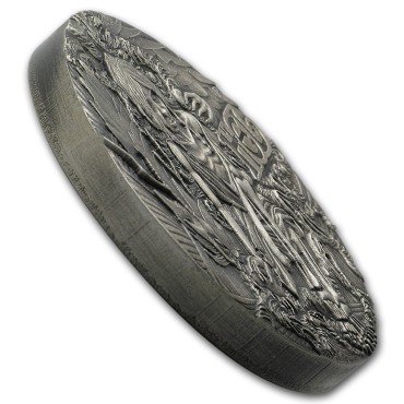 Срібна монета 2oz Скандинавські Богині: Хель 2 долара 2017 Тувалу