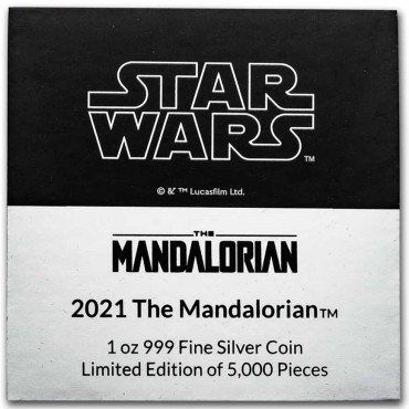 Срібна монета 1oz Зоряні Війни: Мандалорець 2 долара 2021 Ніуе