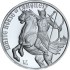 Срібний раунд 1oz Білий Кінь Завоювань (3/4) США
