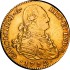 Золотая монета 4 эскудо 1792 Испания
