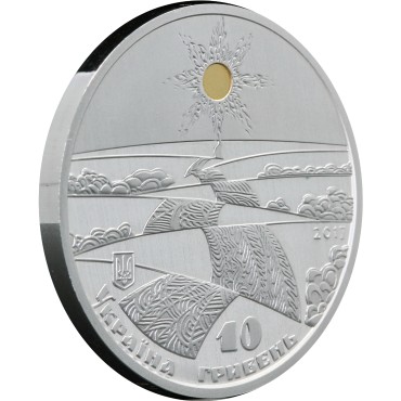 Срібна монета 1oz Колесо Життя 10 гривень 2017 Україна