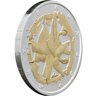 Срібна монета 1oz Колесо Життя 10 гривень 2017 Україна