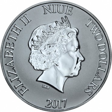 Срібна монета 1oz Пароходик Віллі Дісней 2 долари 2017 Ніуе