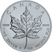 Срібна монета 1oz Кленовий Лист 5 доларів 2011 Канада