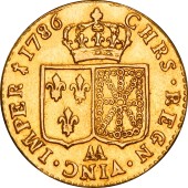 Золотая монета Луидор 1786 Франция