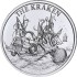 Серебряный раунд 2oz Кракен 2021 США