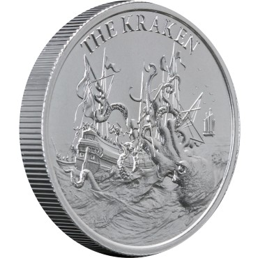 Серебряный раунд 2oz Кракен 2021 США