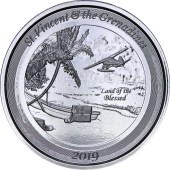 Серебряная монета 1oz Сент-Винсент и Гренадины 2 доллара 2019 Восточные Карибы